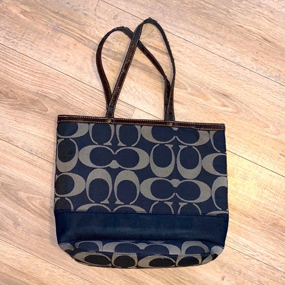 Coach Handbags - Coach blue signature handbag